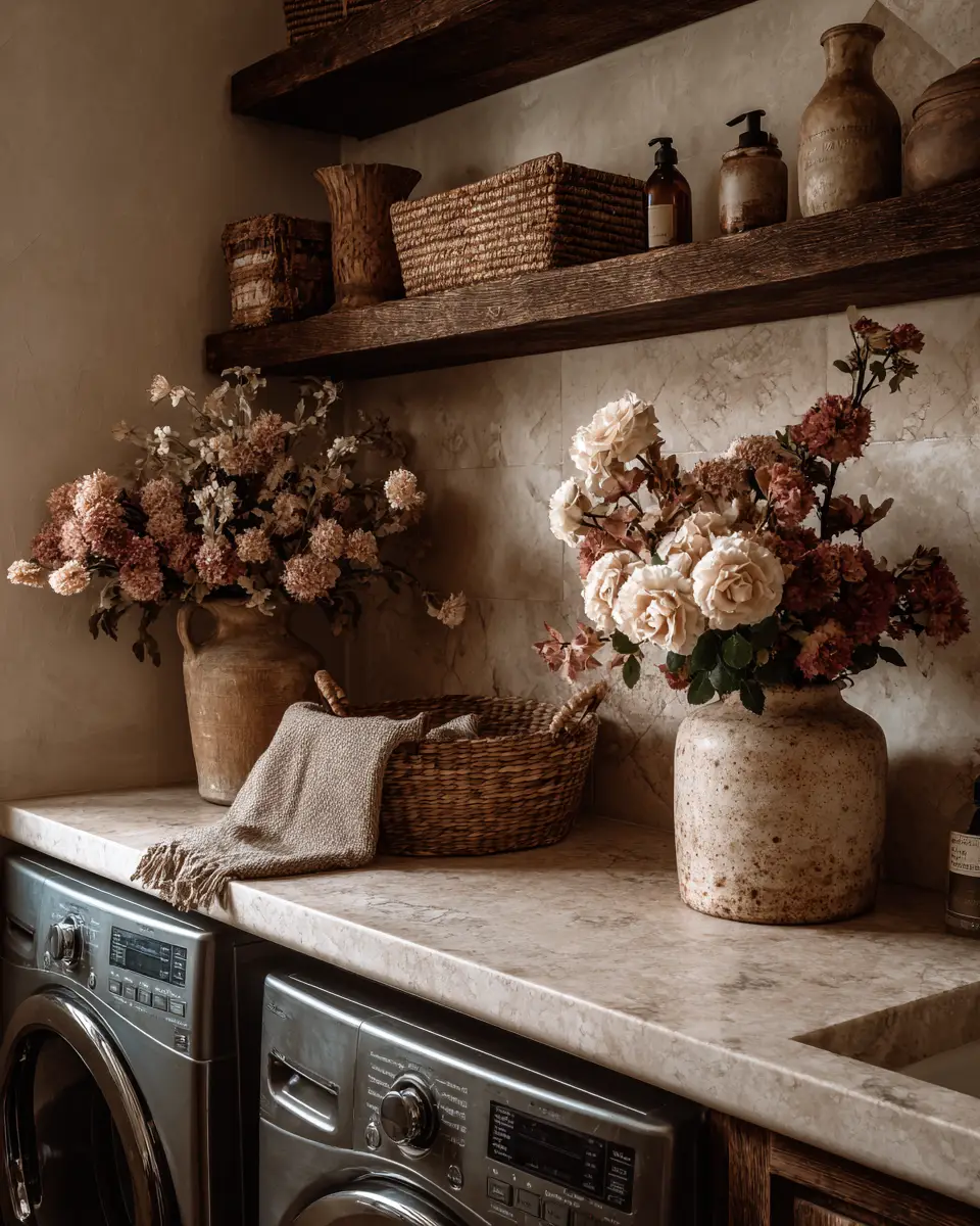 Earthy French Country Laundry Room Decor Ideas
