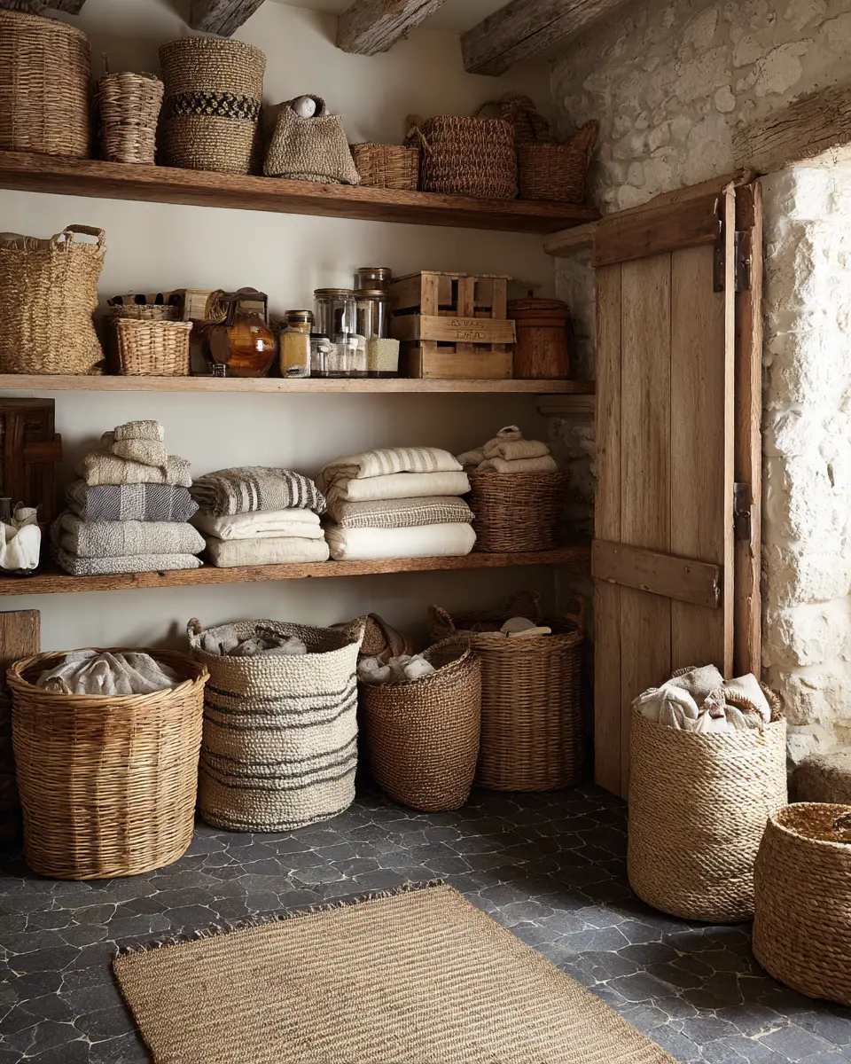 Earthy French Country Laundry Room Decor Ideas