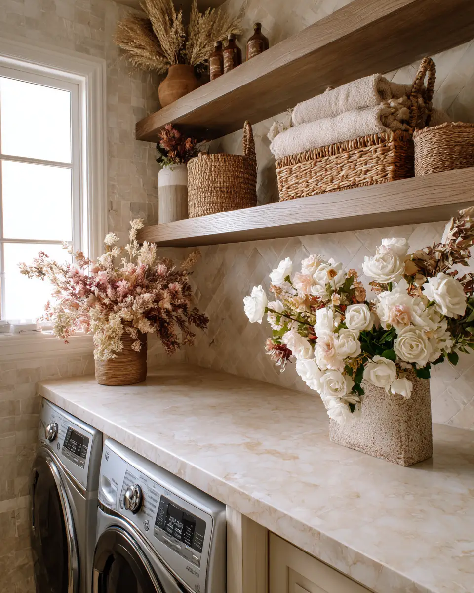Earthy French Country Laundry Room Decor Ideas