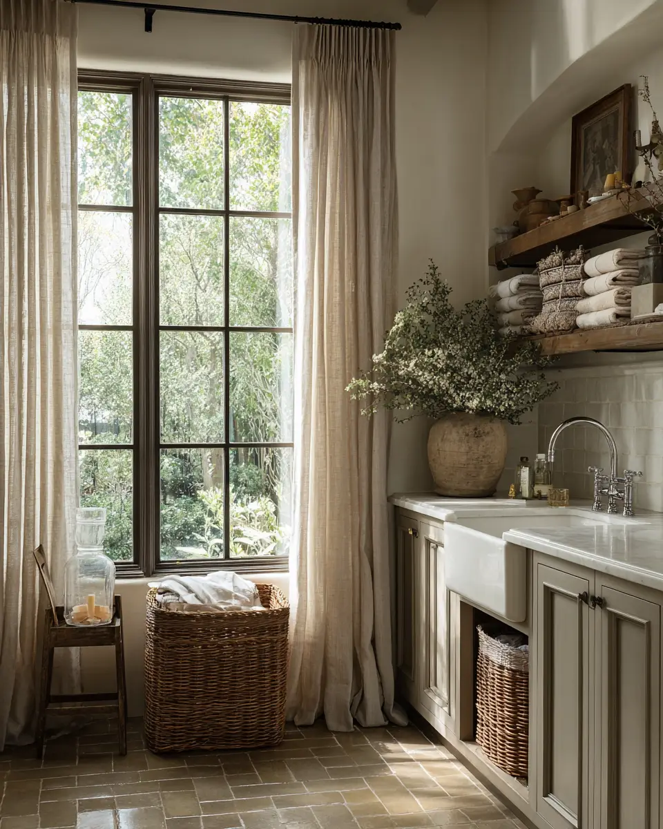 Earthy French Country Laundry Room Decor Ideas