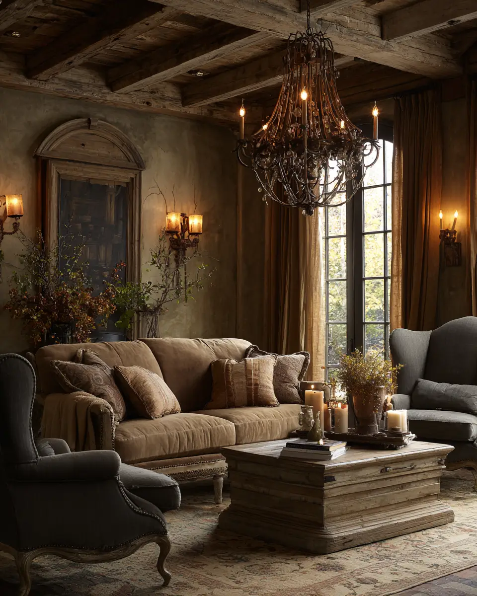 Earthy French Country Living Room Decor Ideas