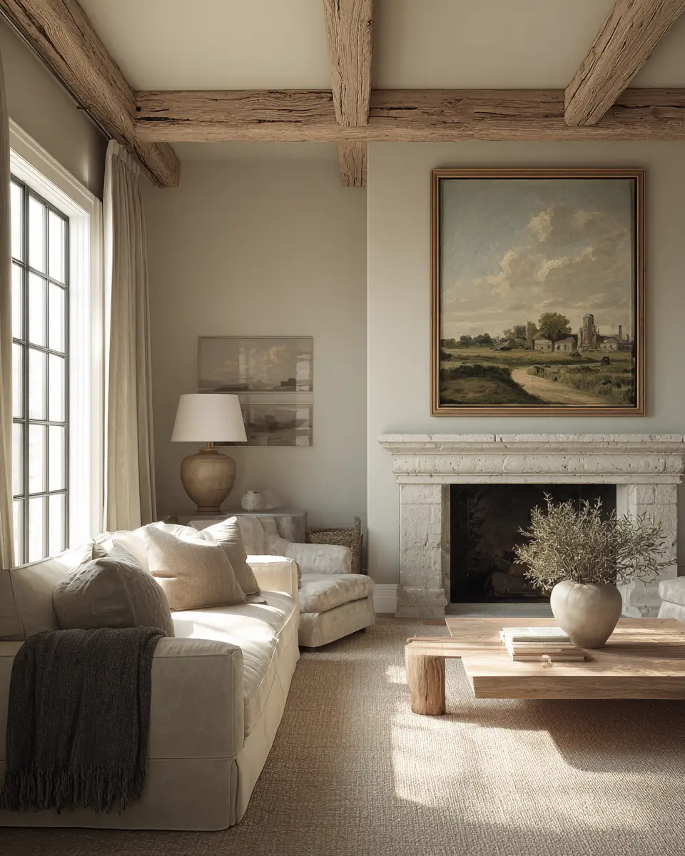 Earthy French Country Living Room Decor Ideas