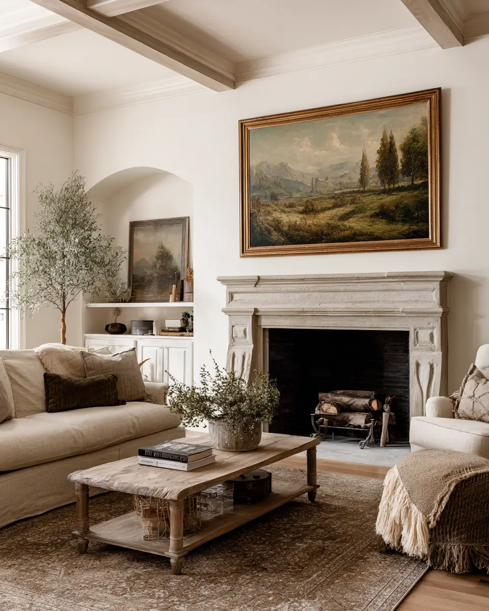 Earthy French Country Living Room Decor Ideas
