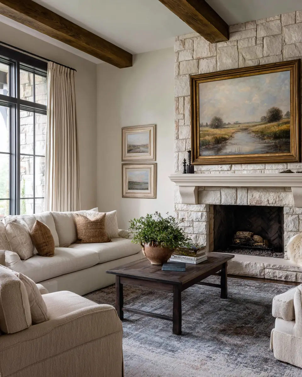 Earthy French Country Living Room Decor Ideas