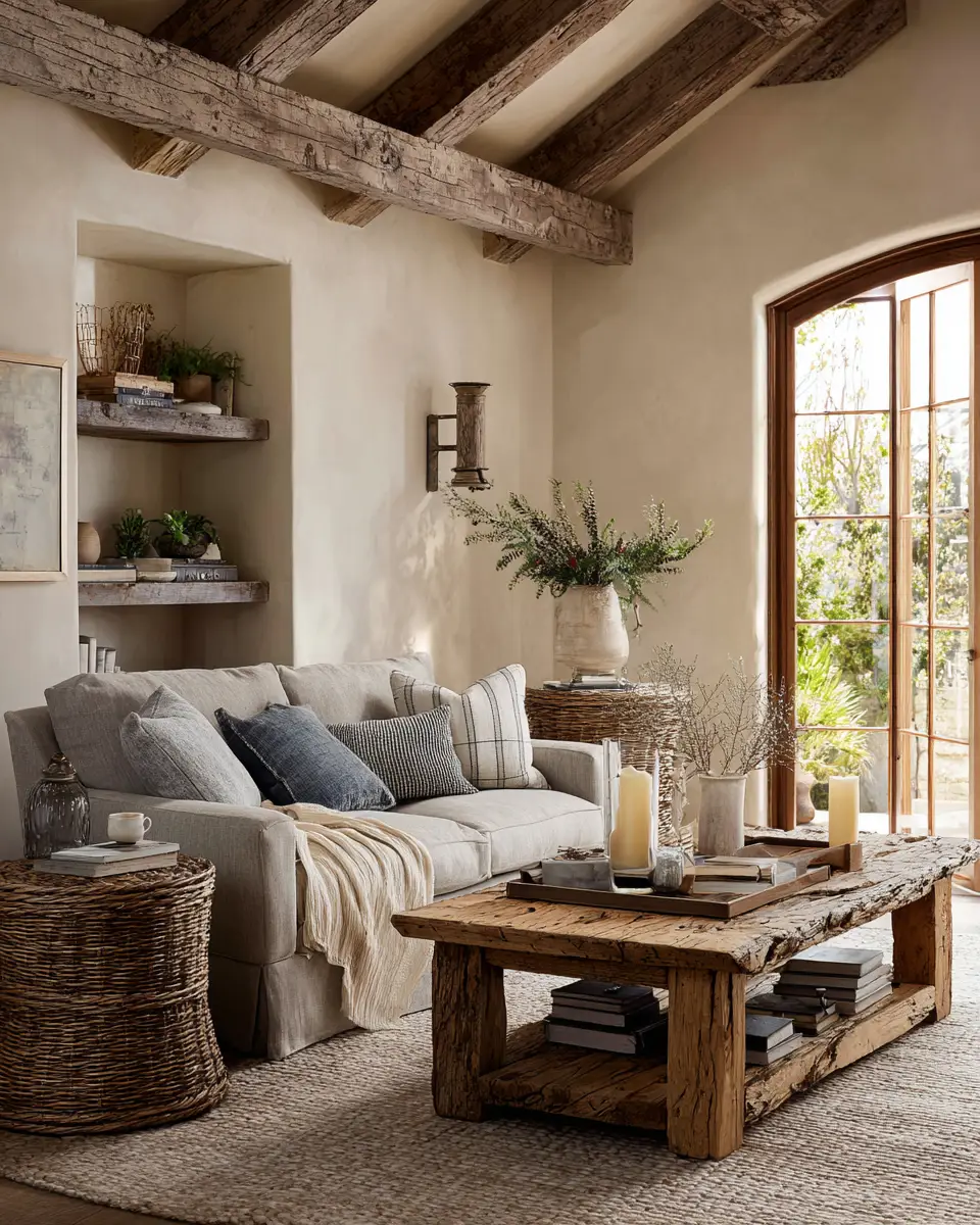 Earthy French Country Living Room Decor Ideas