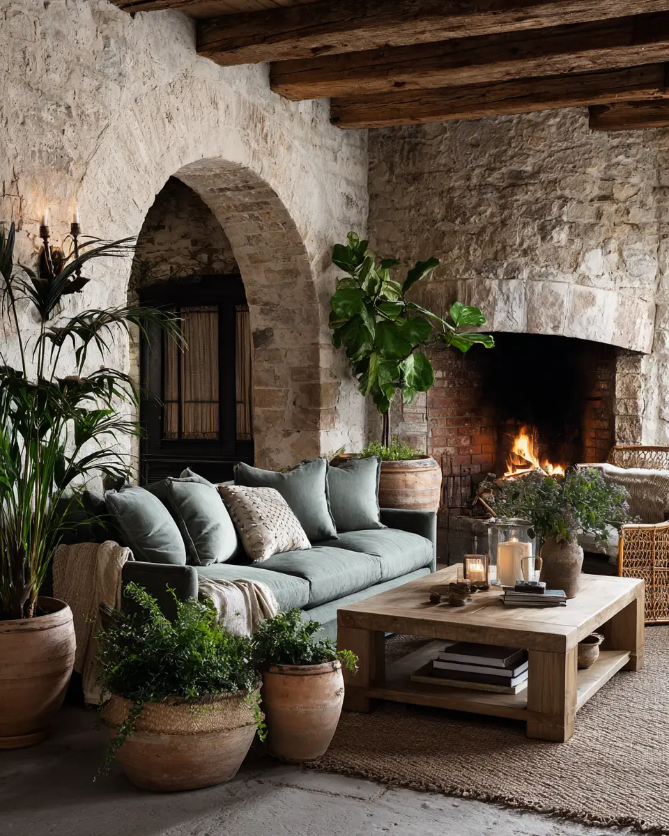 Earthy French Country Living Room Decor Ideas
