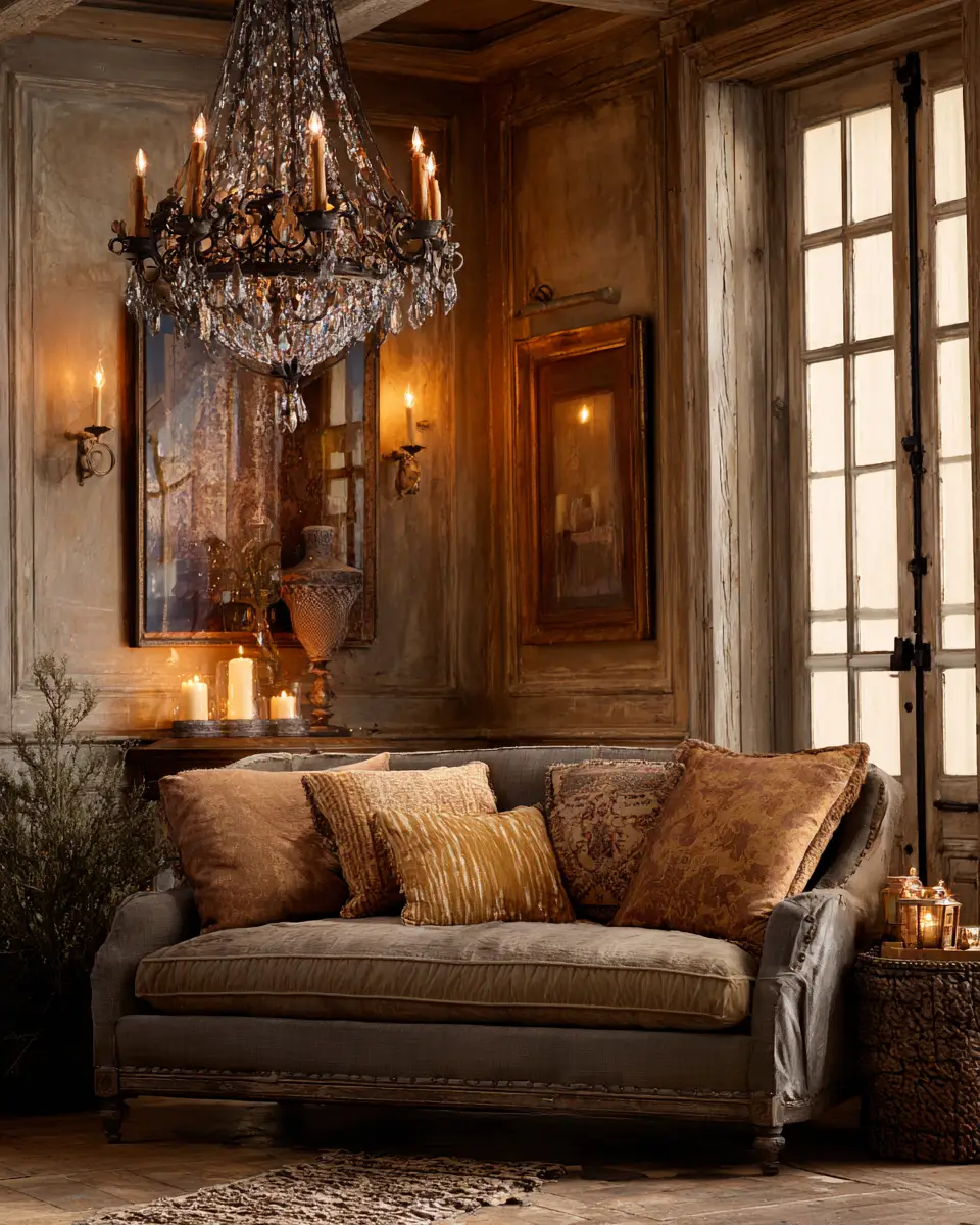 Earthy French Country Living Room Decor Ideas