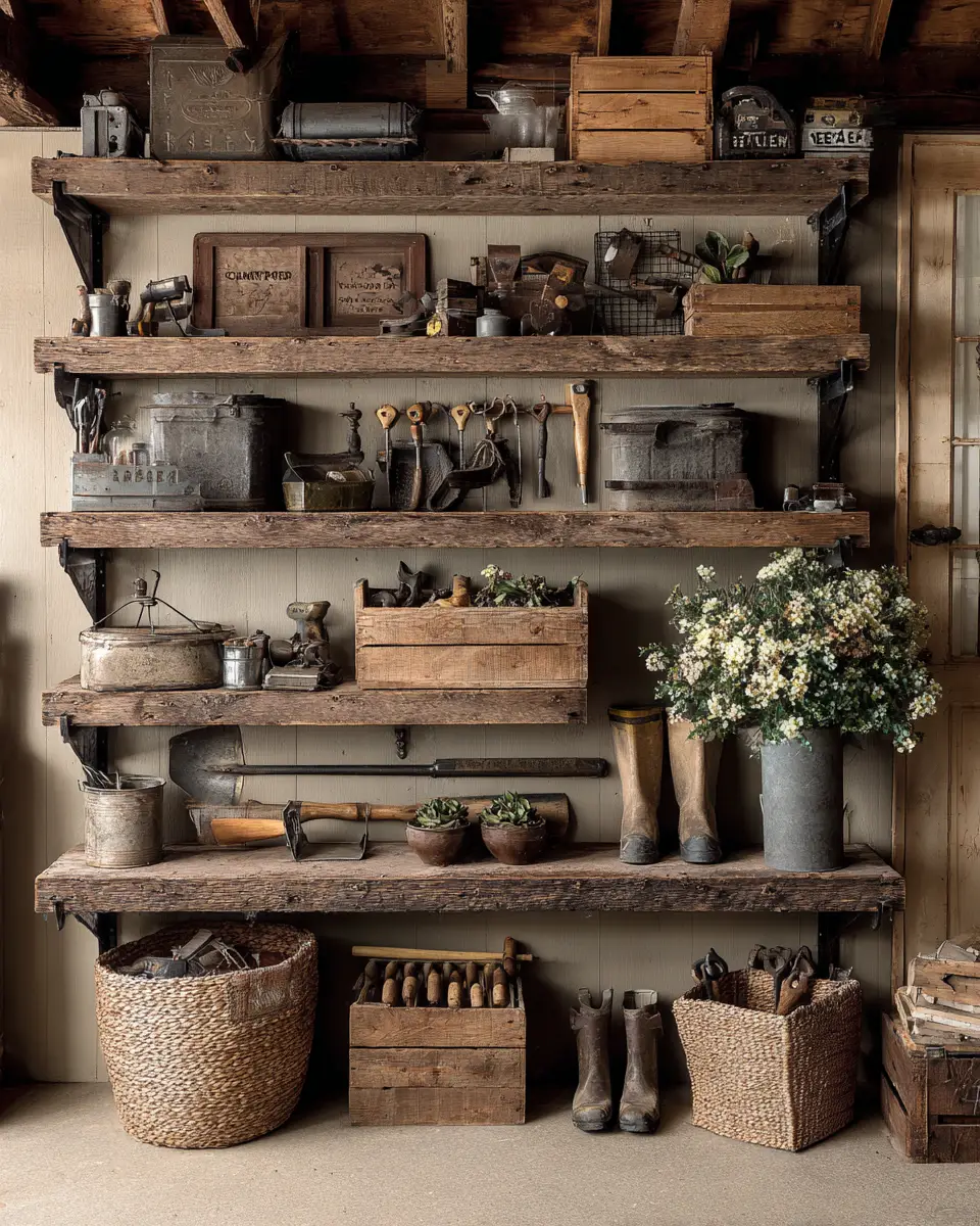 Earthy Glam Garage Decor Ideas