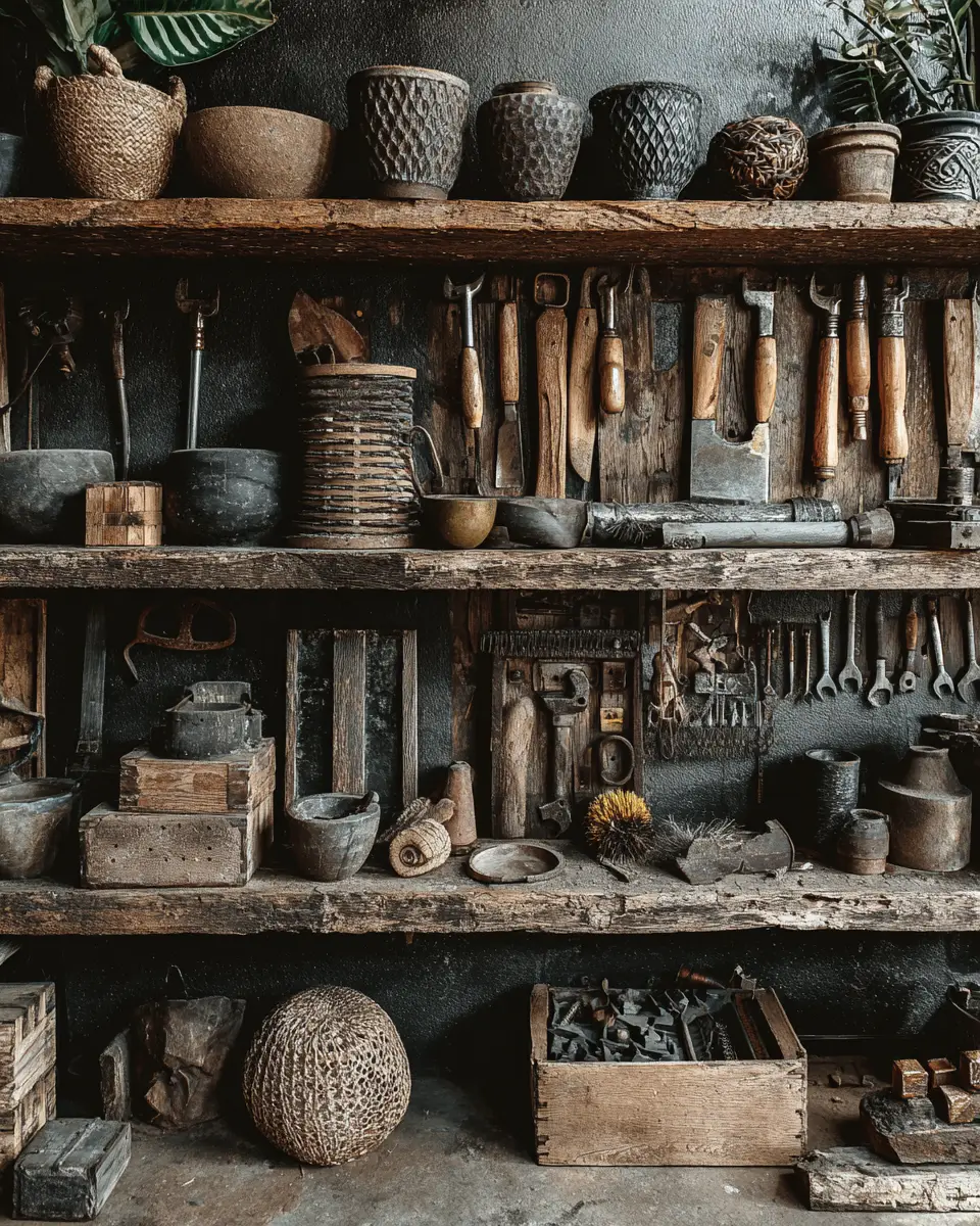 Earthy Glam Garage Decor Ideas