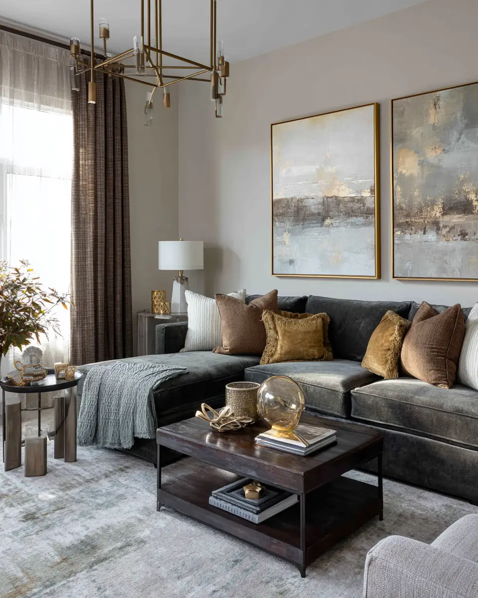 Earthy Glam Living Room Decor Ideas
