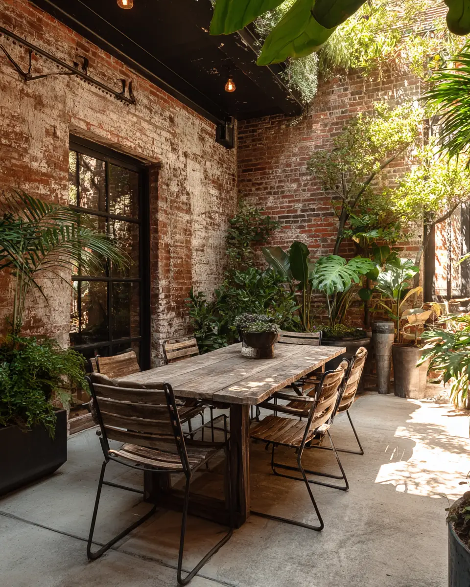 Earthy Industrial Patio Decor Ideas