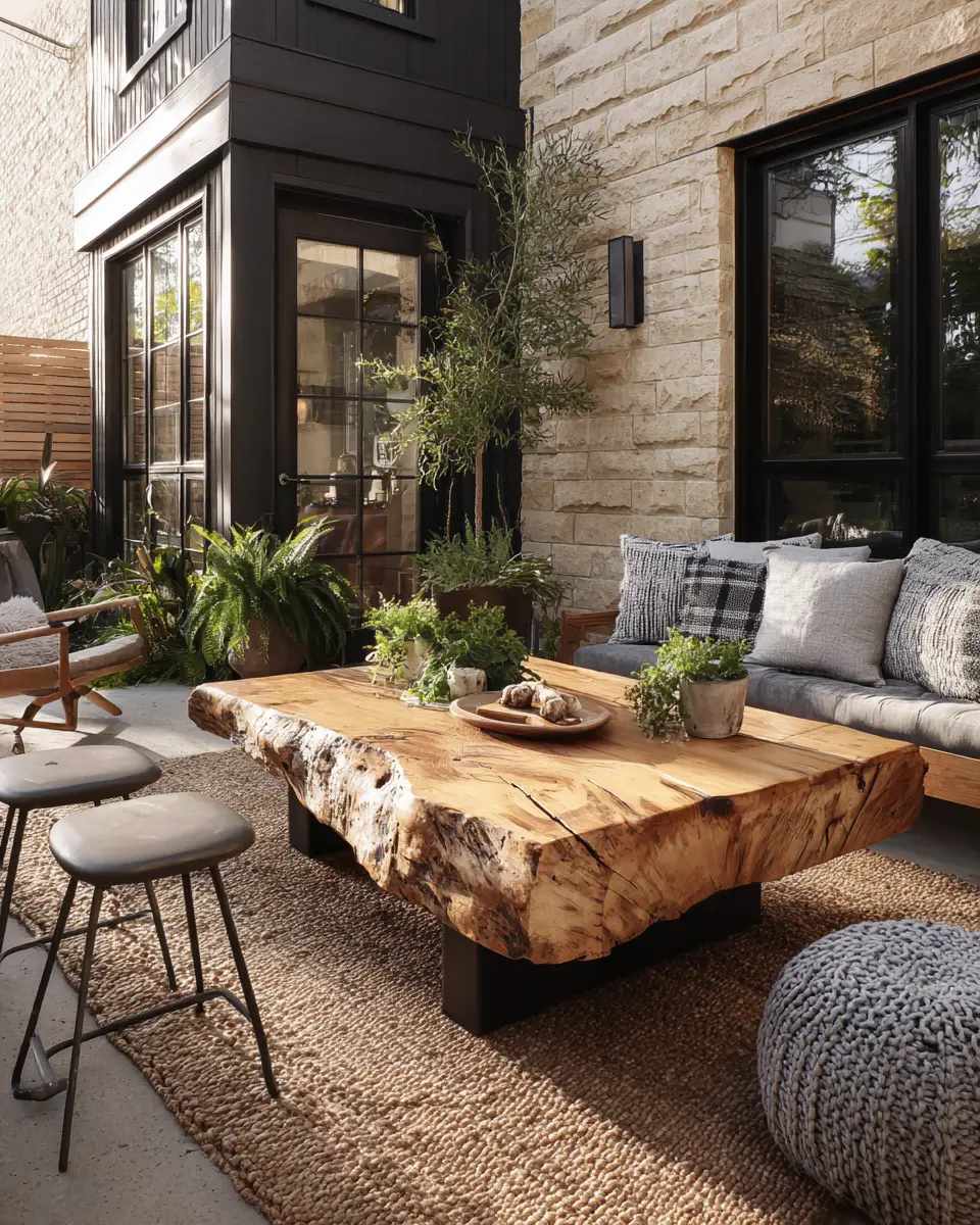 Earthy Industrial Patio Decor Ideas