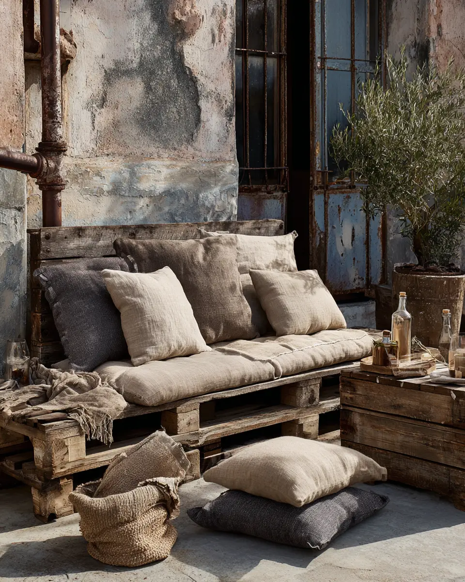 Earthy Industrial Patio Decor Ideas
