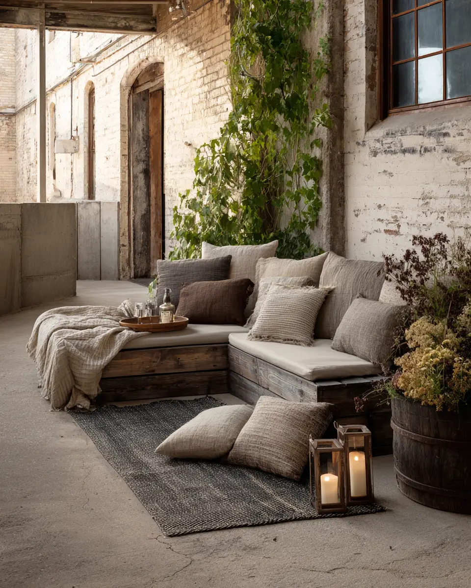 Earthy Industrial Patio Decor Ideas