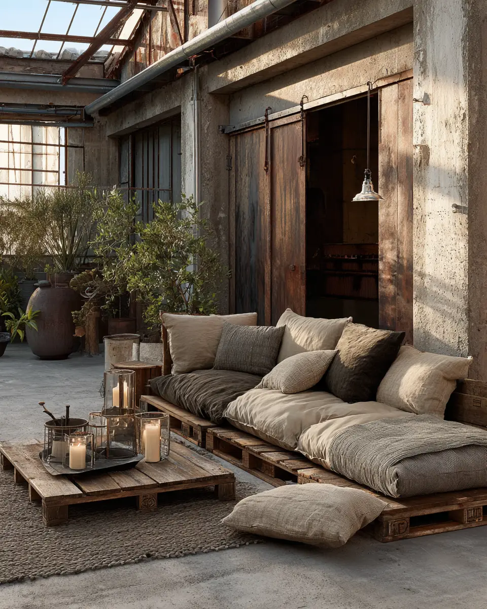 Earthy Industrial Patio Decor Ideas