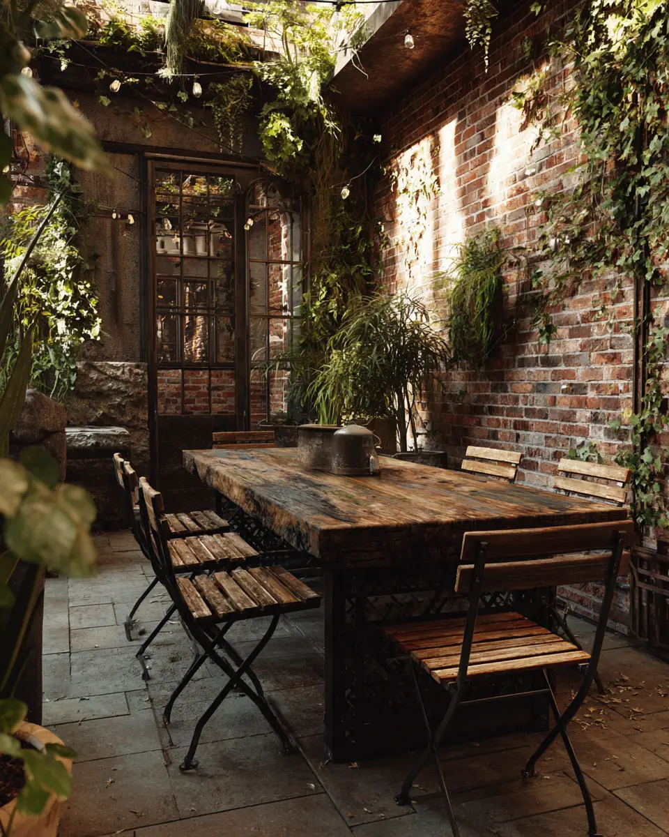 Earthy Industrial Patio Decor Ideas