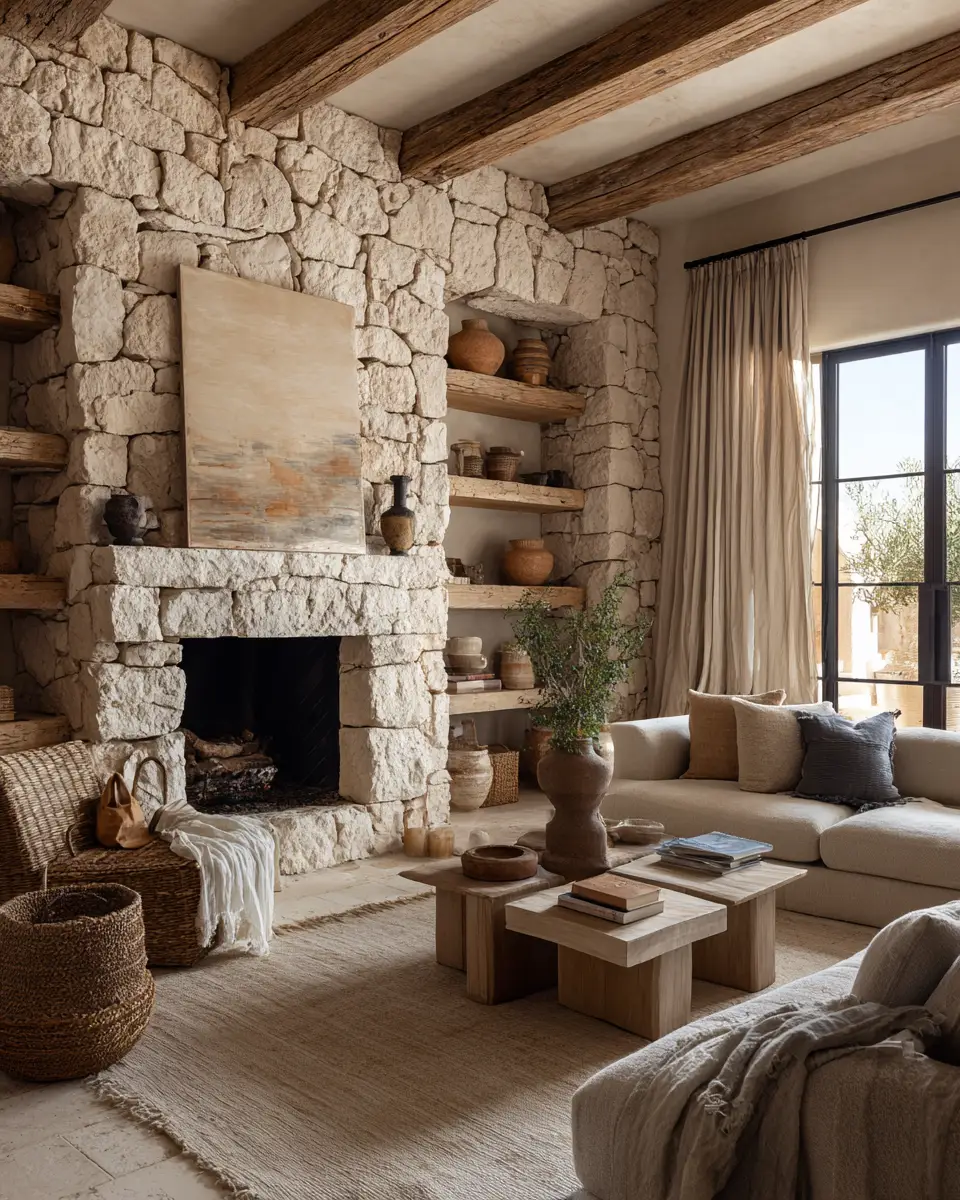 Earthy Mediterranean Living Room Decor Ideas