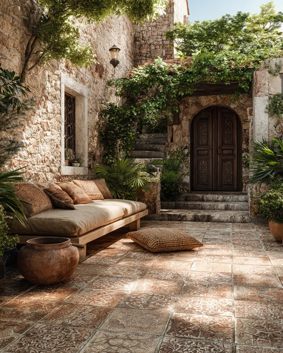 Earthy Mediterranean Patio Decor Ideas