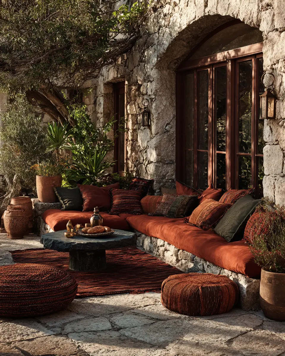 Earthy Mediterranean Patio Decor Ideas