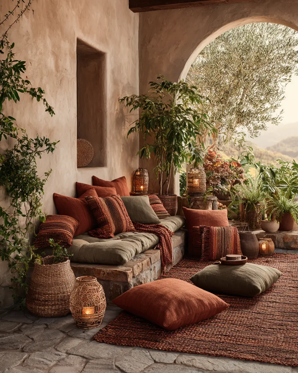 Earthy Mediterranean Patio Decor Ideas