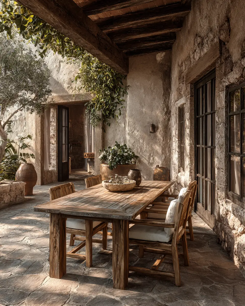 Earthy Mediterranean Patio Decor Ideas