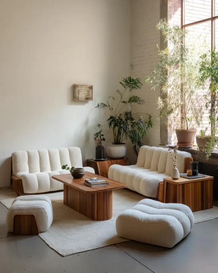 Earthy Minimalist Living Room Decor Ideas - Featured