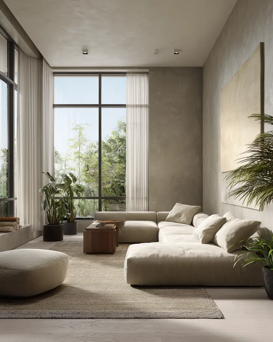 Earthy Minimalist Living Room Decor Ideas