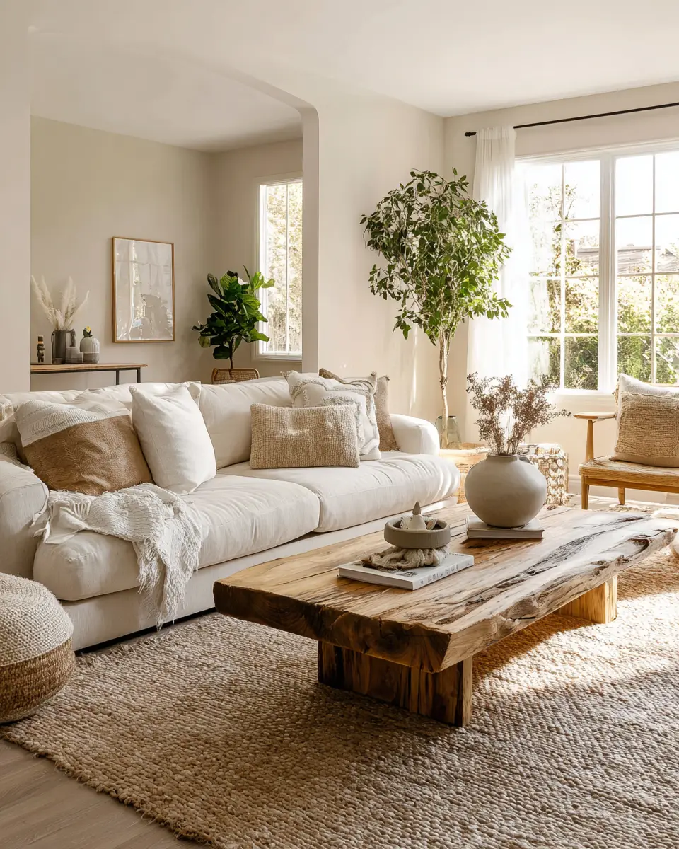 Earthy Minimalist Living Room Decor Ideas