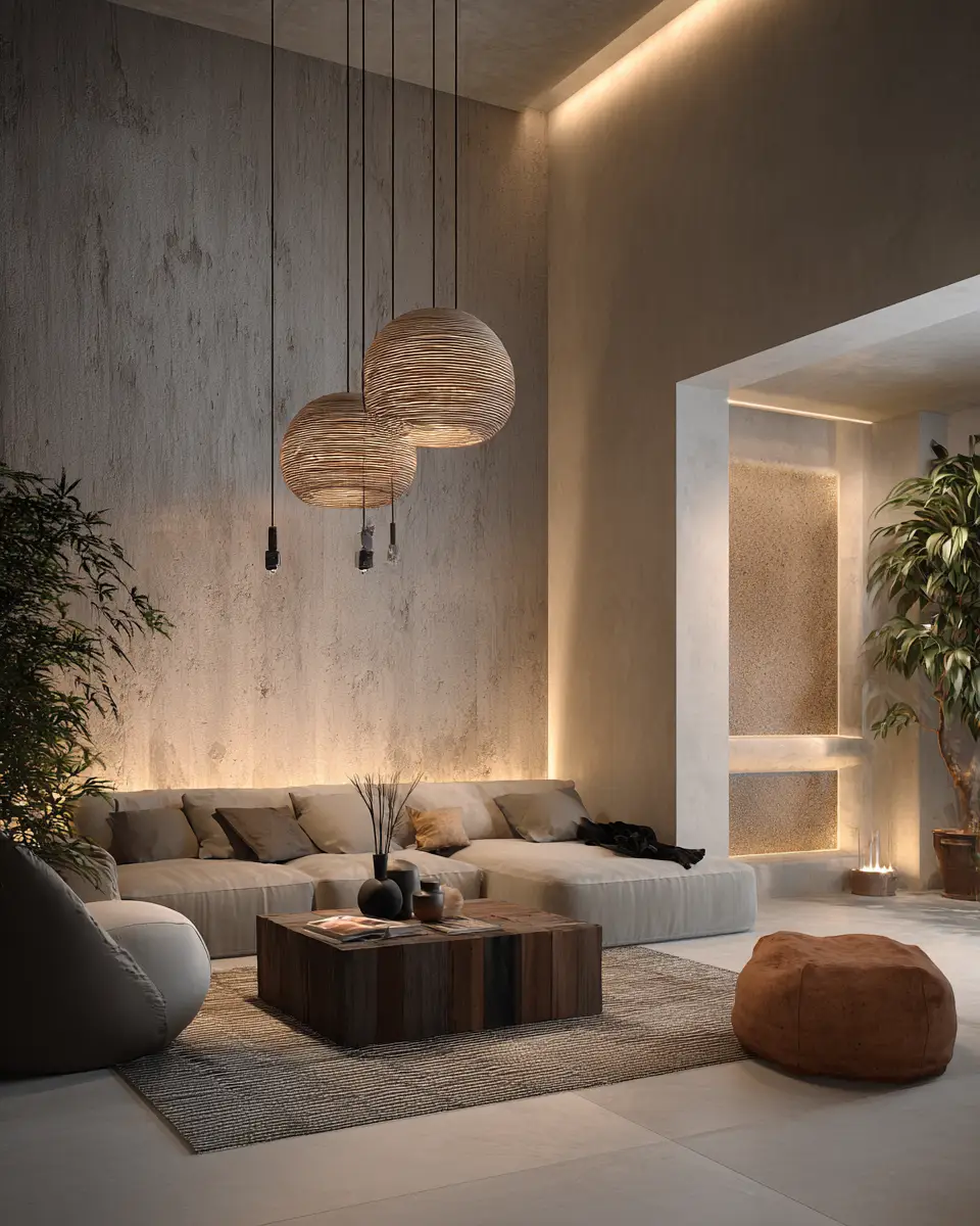 Earthy Minimalist Living Room Decor Ideas