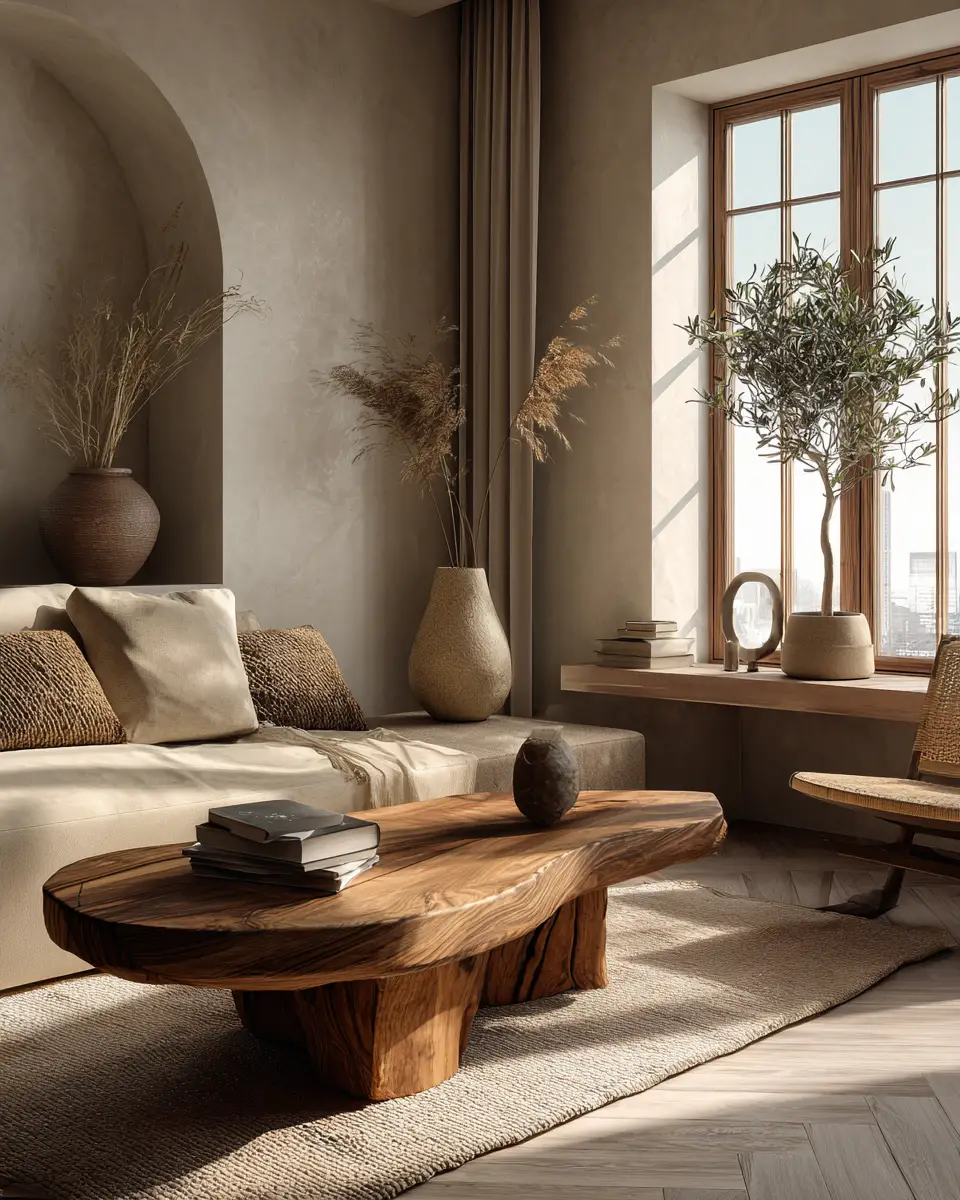Earthy Minimalist Living Room Decor Ideas