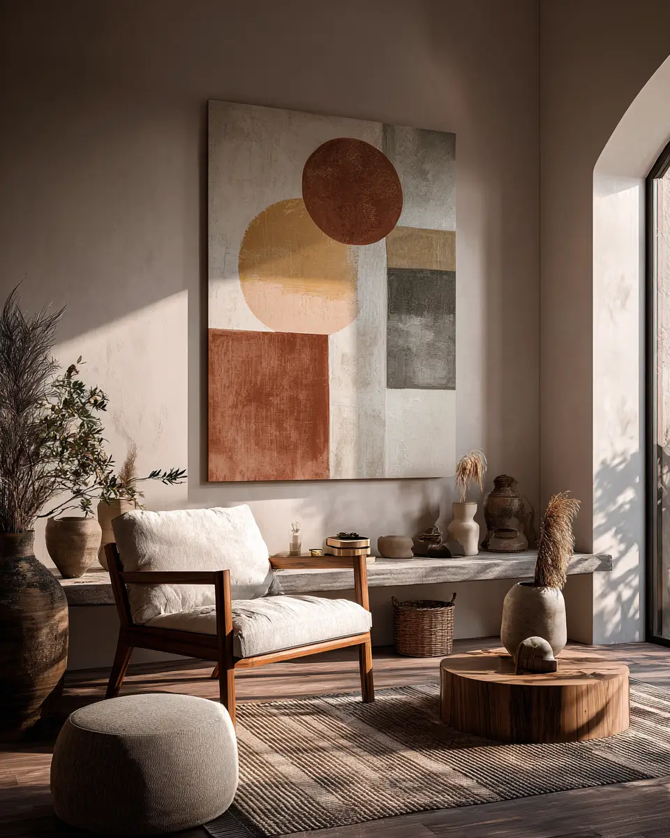 Earthy Minimalist Living Room Decor Ideas
