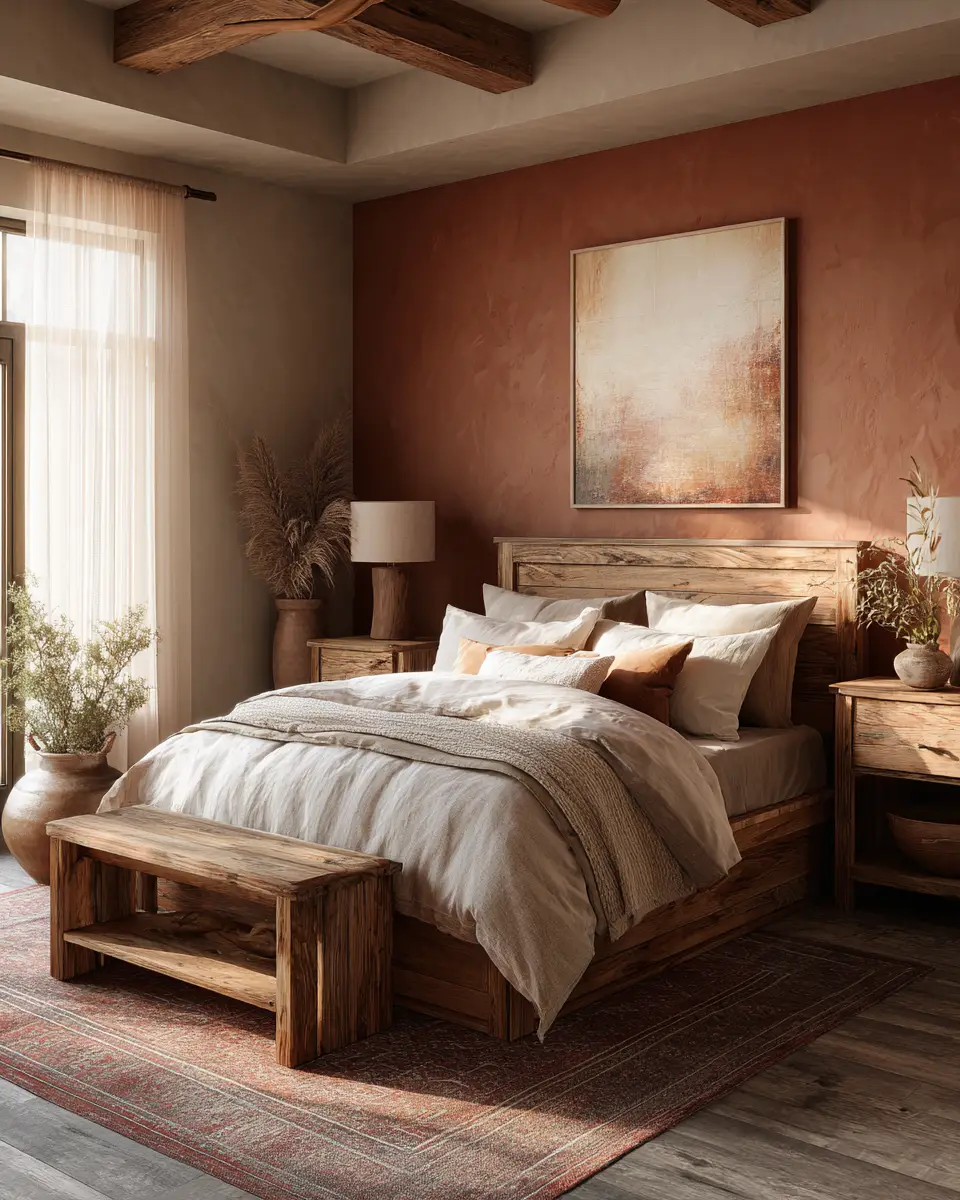 Earthy Modern Farmhouse Bedroom Decor Ideas