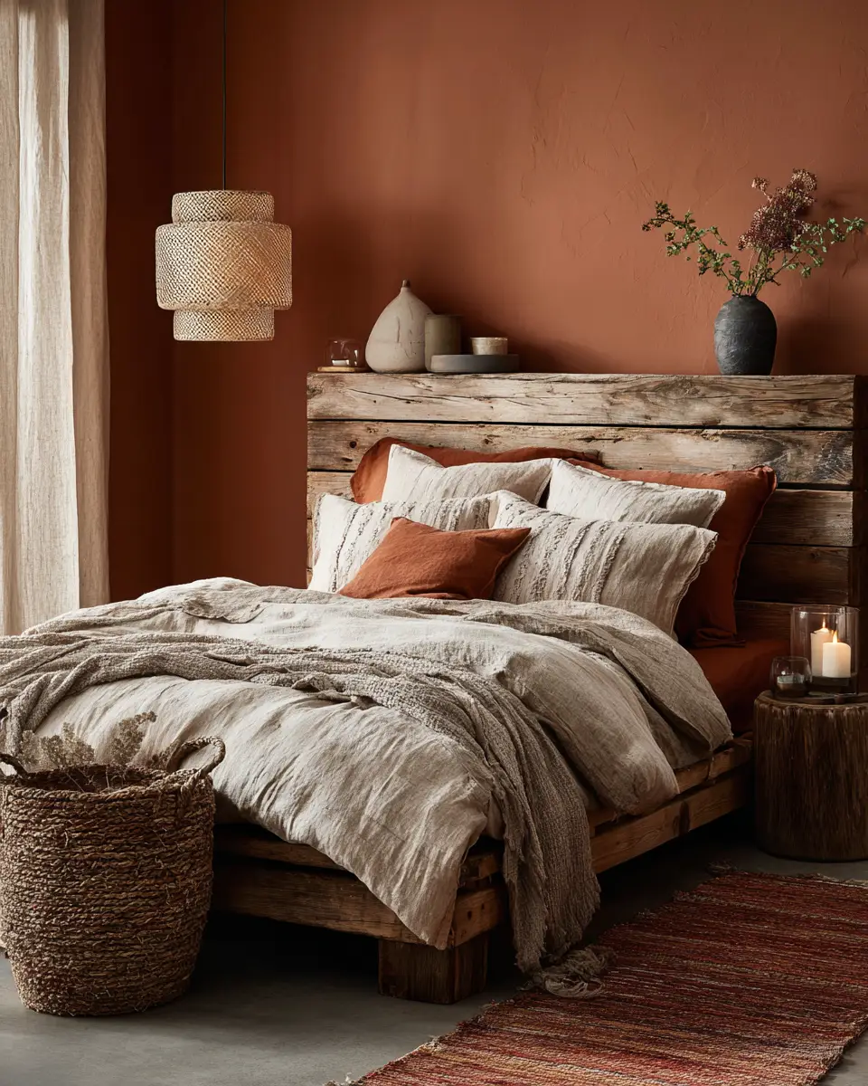 Earthy Modern Farmhouse Bedroom Decor Ideas