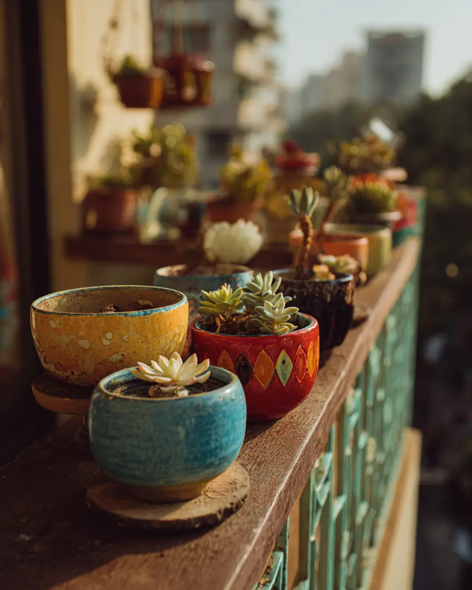 Earthy Retro Balcony Decor Ideas