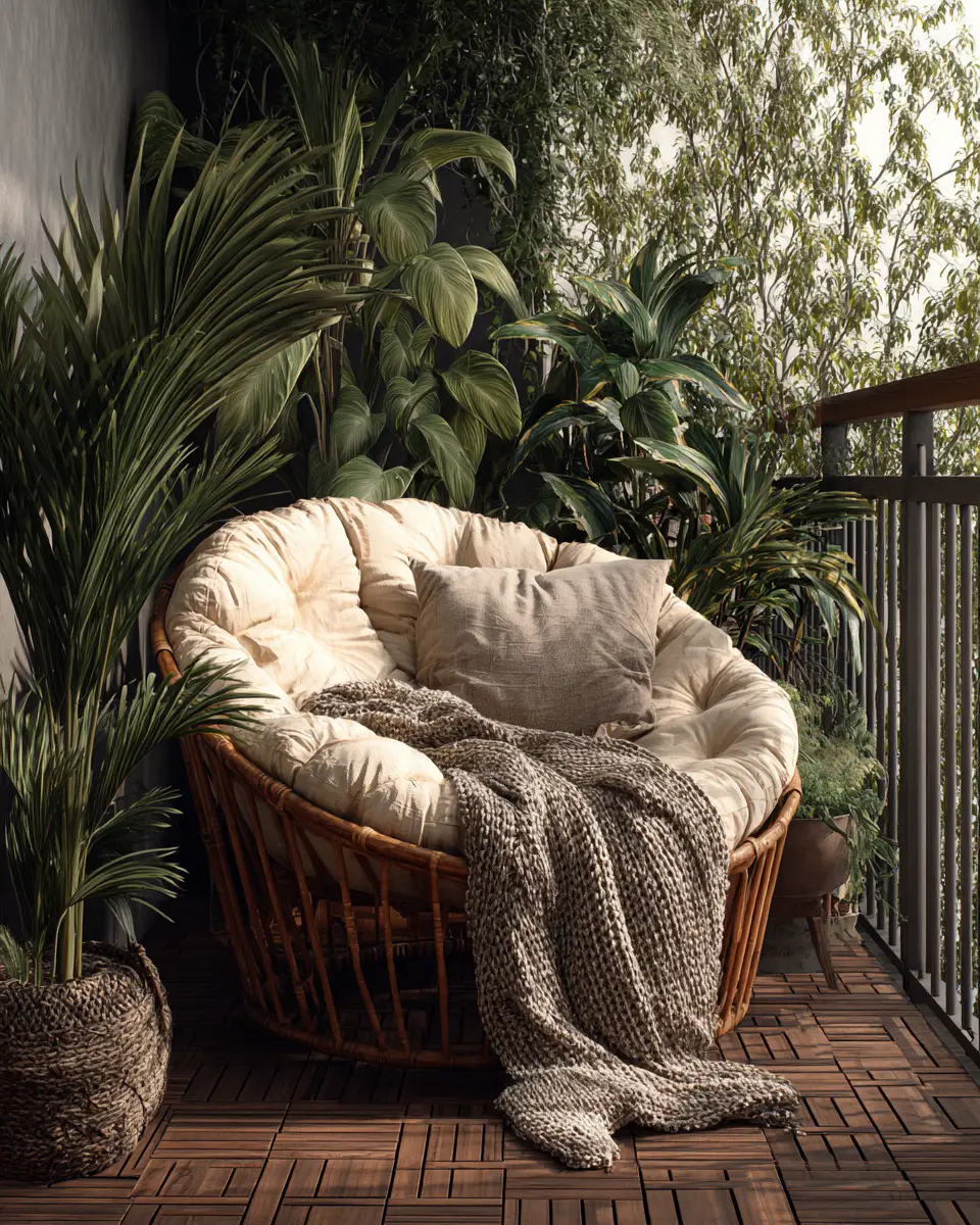 Earthy Retro Balcony Decor Ideas