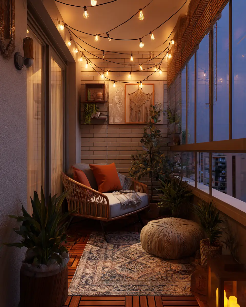 Earthy Retro Balcony Decor Ideas