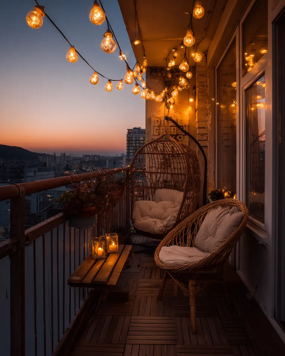 Earthy Retro Balcony Decor Ideas