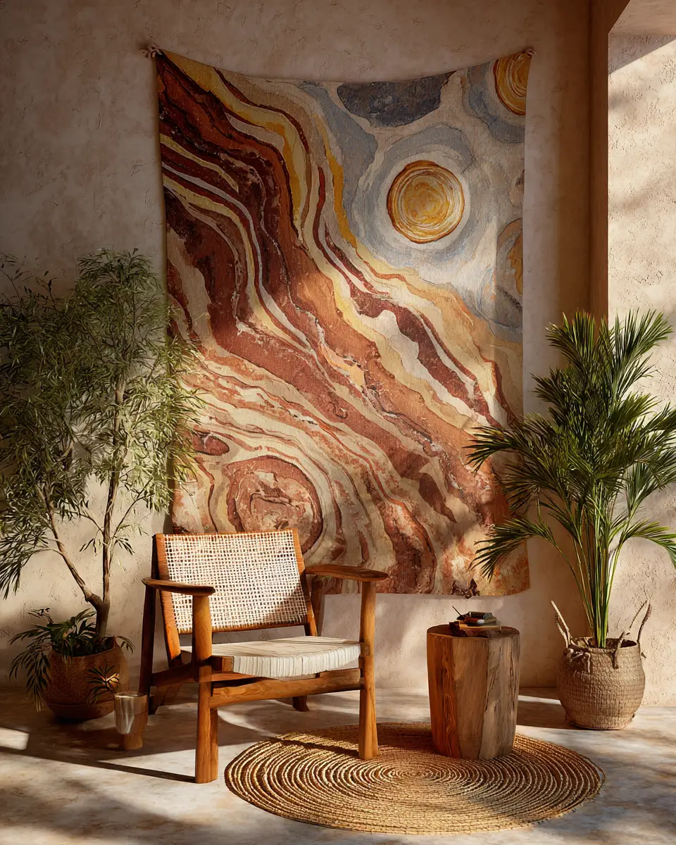 Earthy Retro Balcony Decor Ideas