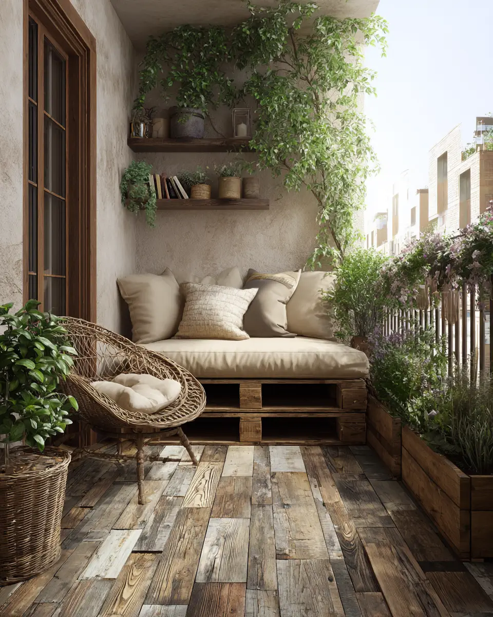 Earthy Retro Balcony Decor Ideas