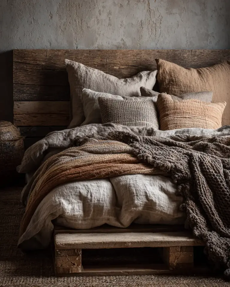 Earthy Rustic Bedroom Decor Ideas - Featured