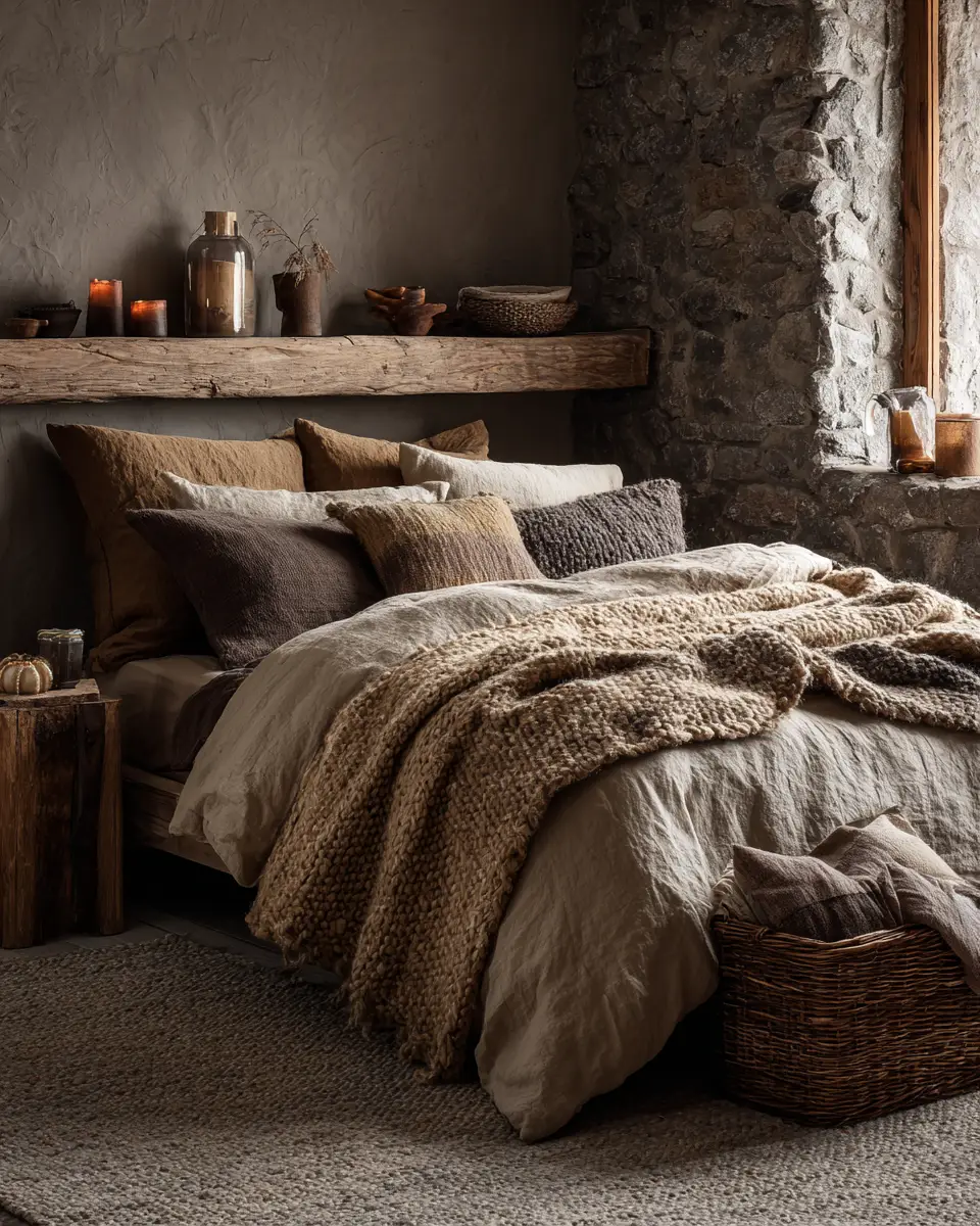 Earthy Rustic Bedroom Decor Ideas