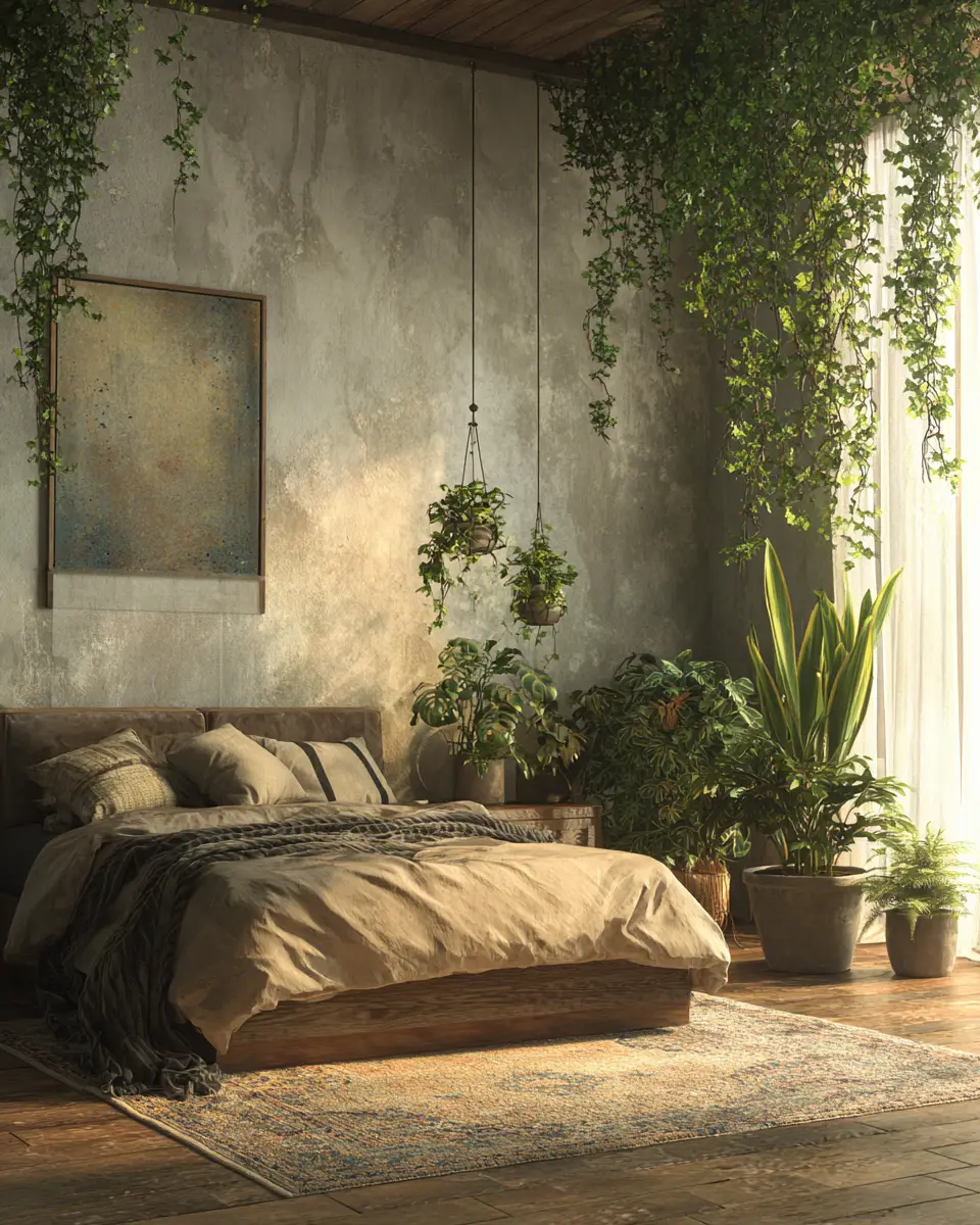 Earthy Rustic Bedroom Decor Ideas