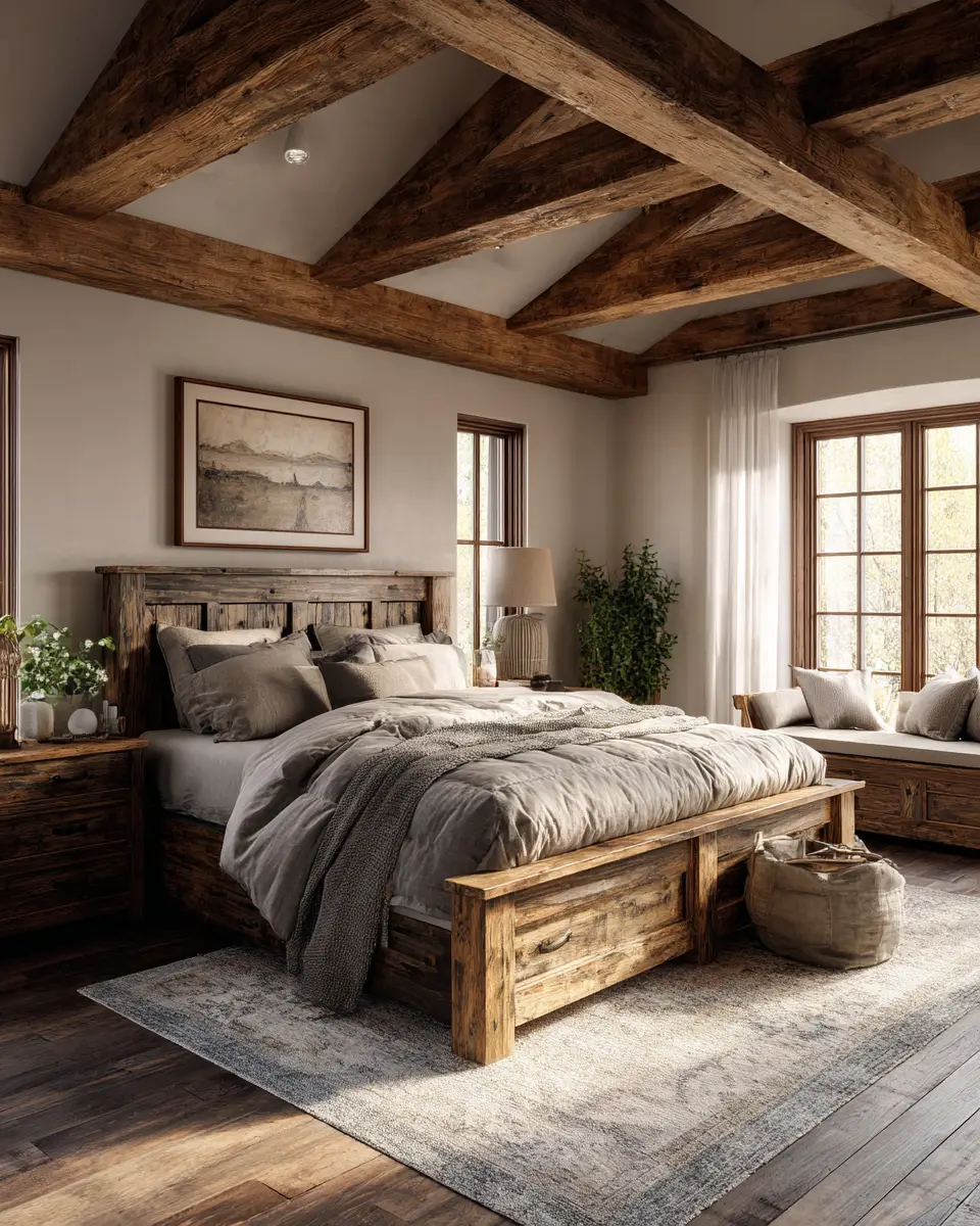 Earthy Rustic Bedroom Decor Ideas