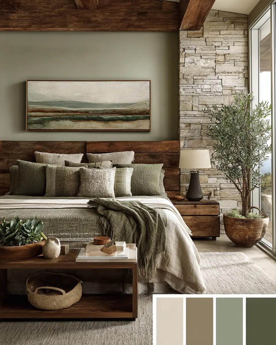 Earthy Rustic Bedroom Decor Ideas