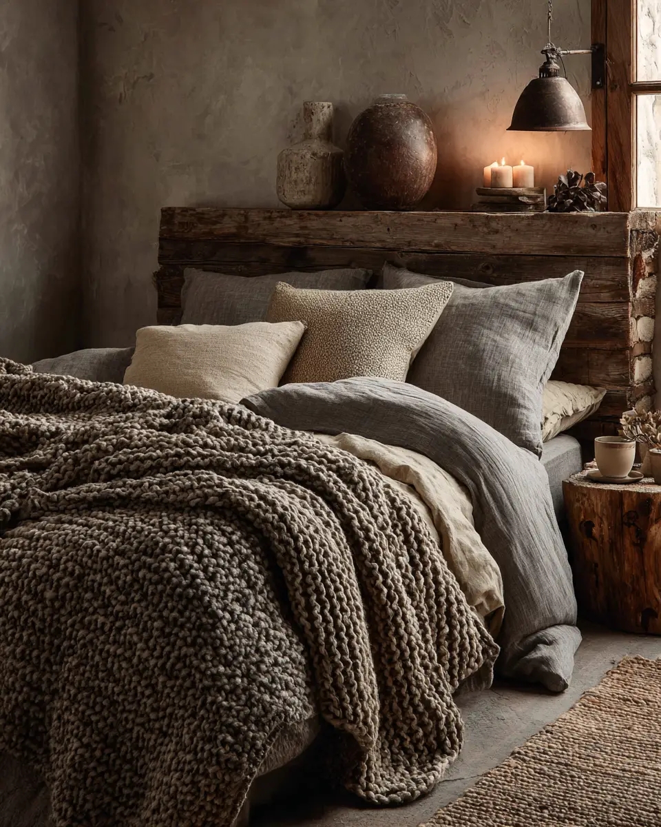 Earthy Rustic Bedroom Decor Ideas