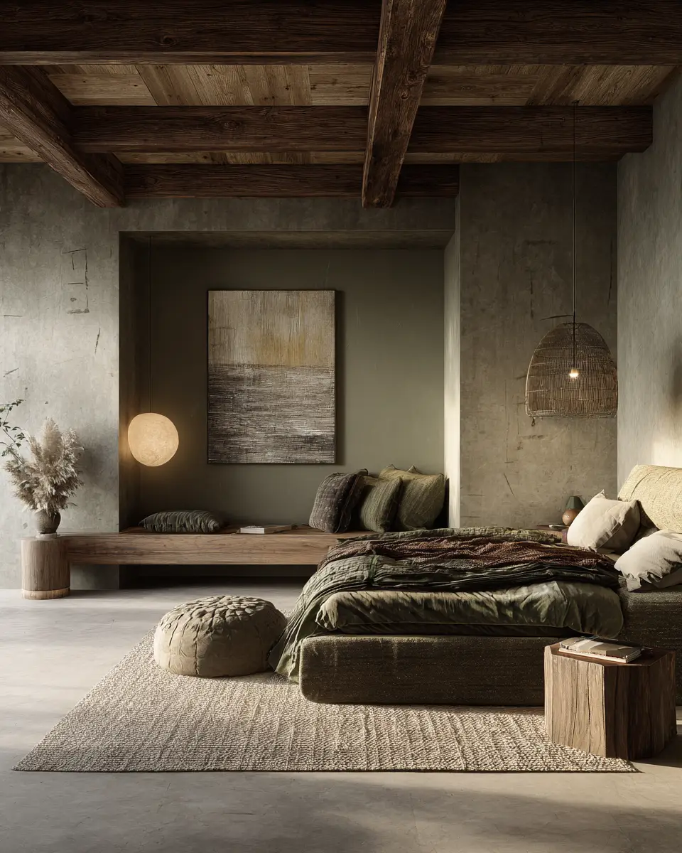Earthy Rustic Bedroom Decor Ideas