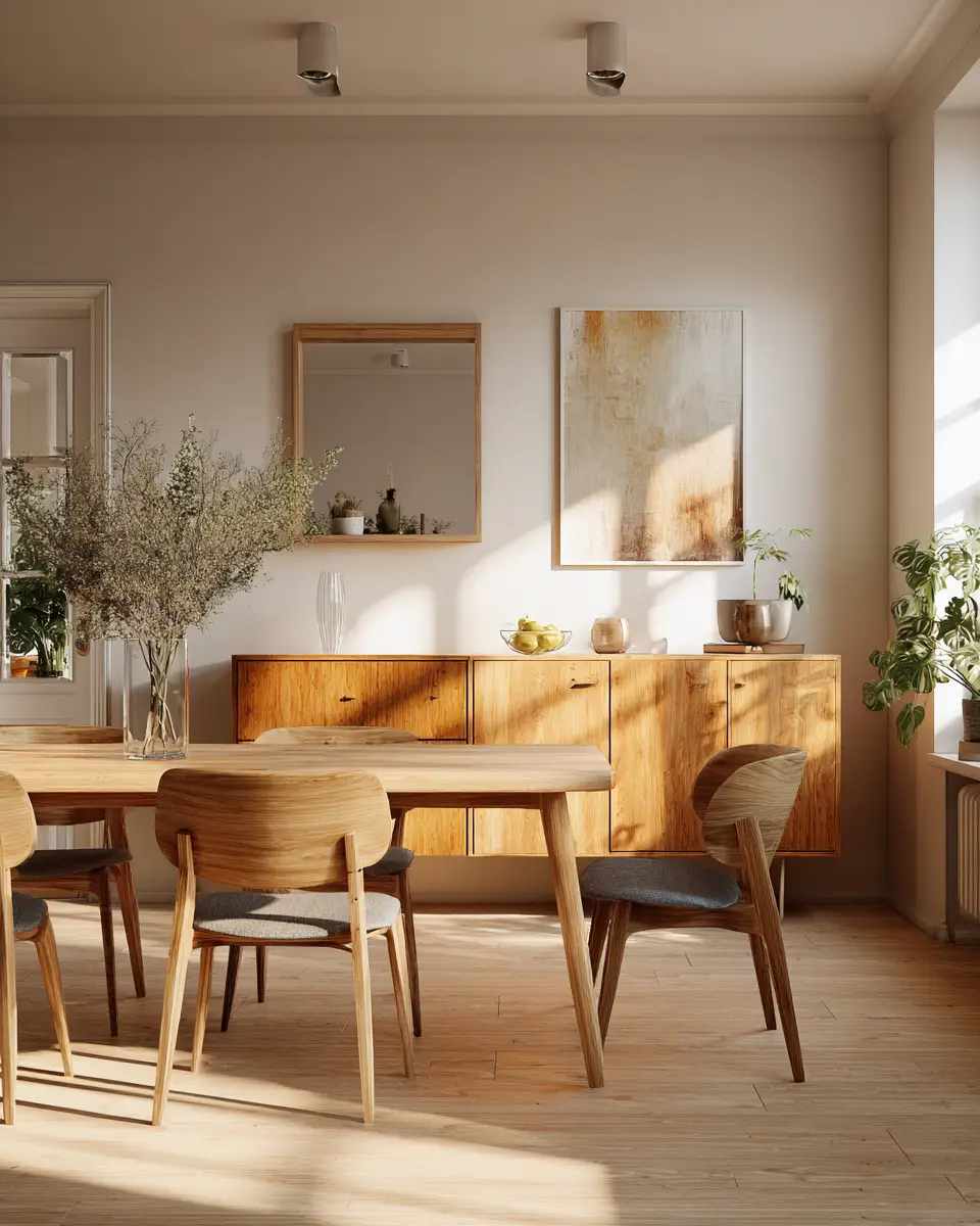 Earthy Scandinavian Dining Room Decor Ideas - Featured