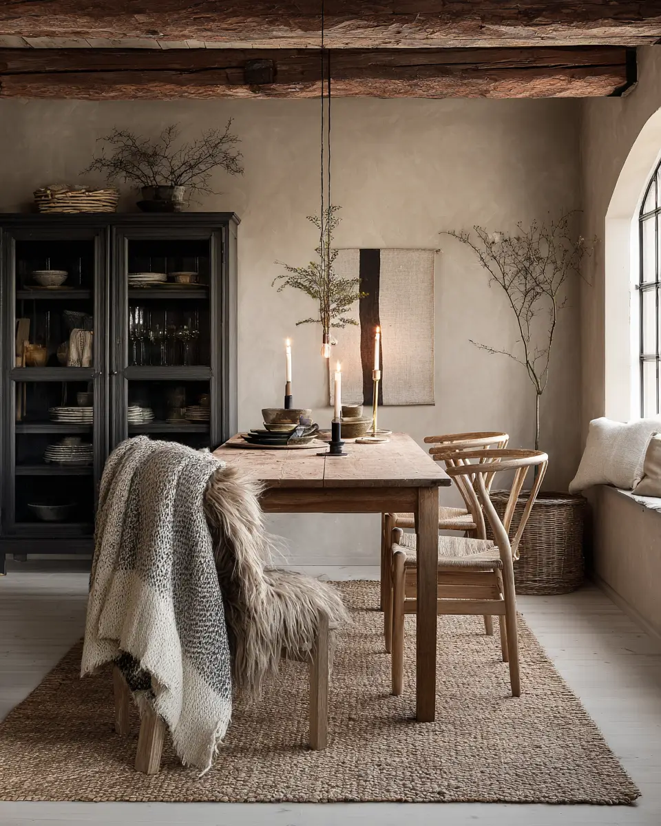 Earthy Scandinavian Dining Room Decor Ideas