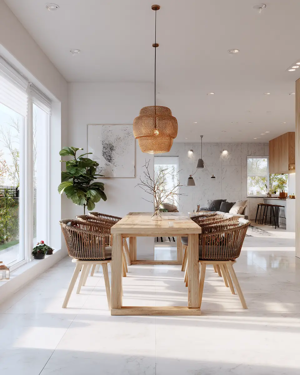 Earthy Scandinavian Dining Room Decor Ideas