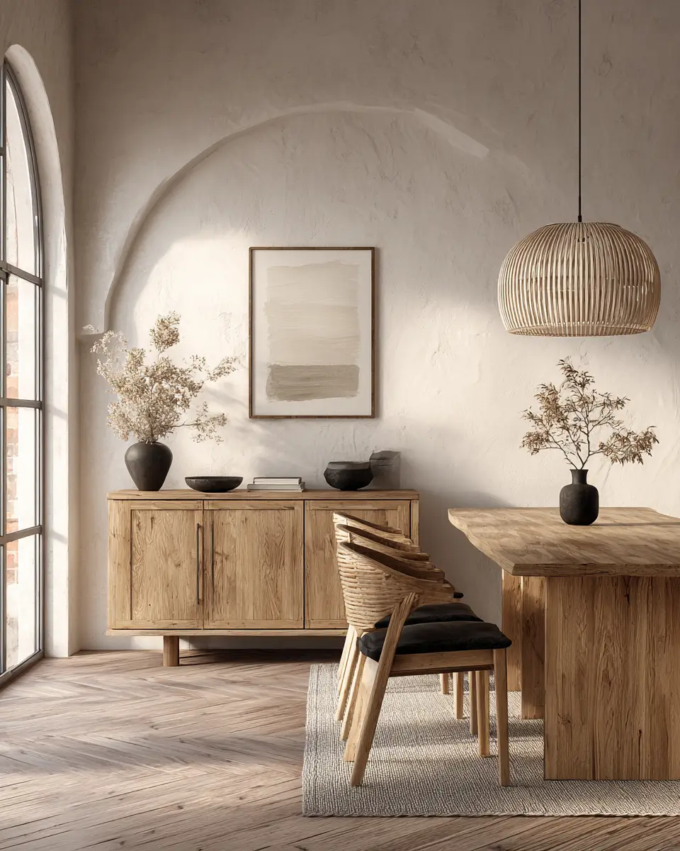 Earthy Scandinavian Dining Room Decor Ideas